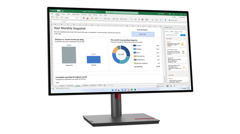 LENOVO ThinkVision P24h-30 23.8" 60Hz Monitor