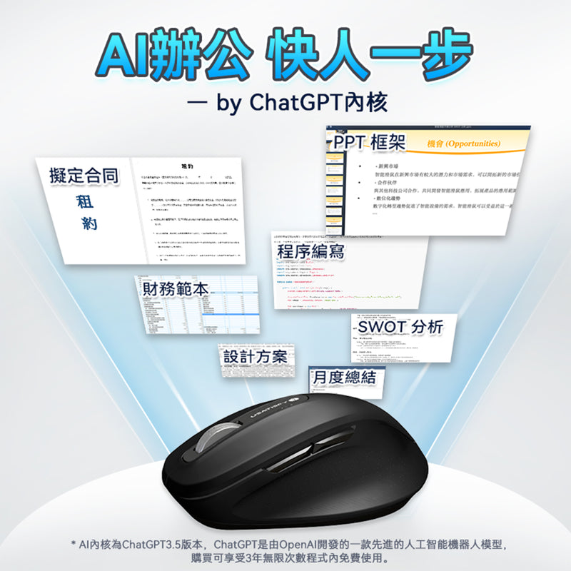 USATISFY 無線AI語音創作翻譯多用途高效辦公滑鼠 PRO 3.0