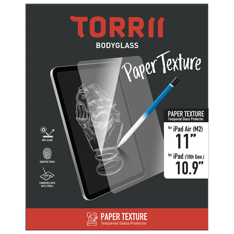Torrii BODYGLASS iPad Air 11" (M2) 紙樣強化玻璃保護貼