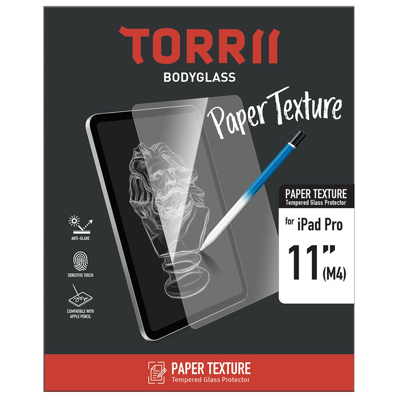 Torrii BODYGLASS iPad Pro 11" (M4) 紙樣強化玻璃保護貼