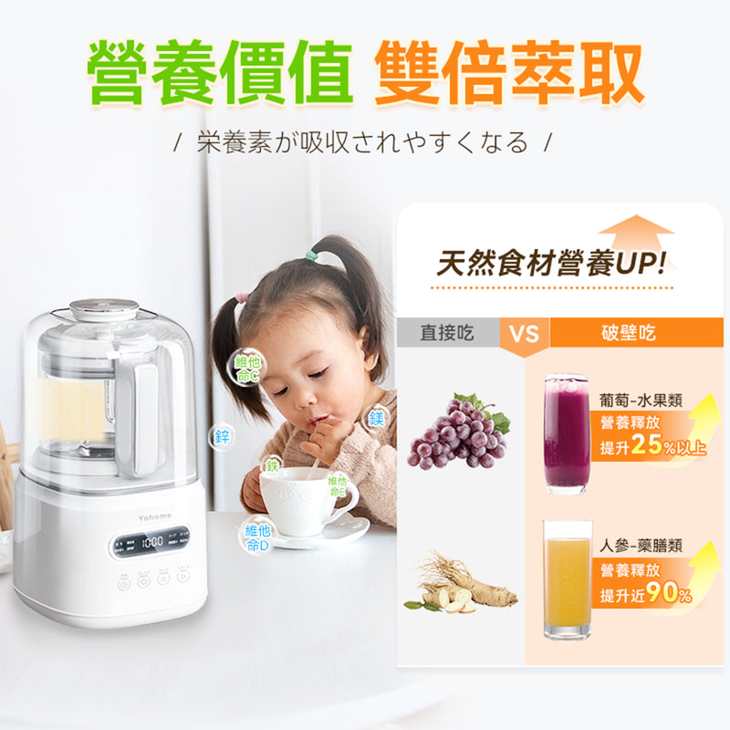 Yohome YH-009 7重降噪免濾萬用全家健康營養料理破壁機