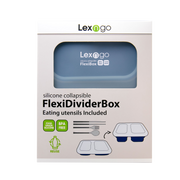 Lexngo 矽膠可摺疊兩格飯盒 1200ml