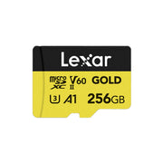 Lexar Professional GOLD microSDXC V60, UHS-II 記憶卡 256GB