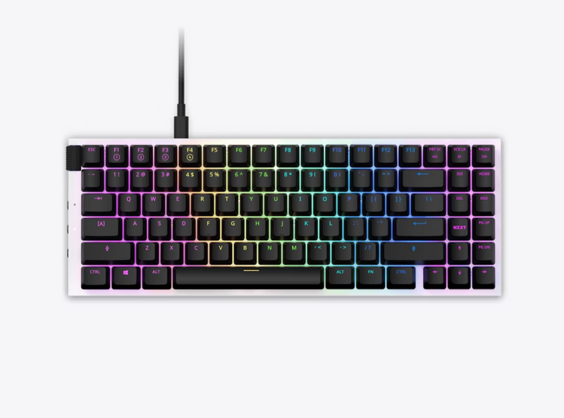 NZXT Function RGB MiniTKL Mechanical Keyboard - Hot-swappable Gateron Linear Red Switch