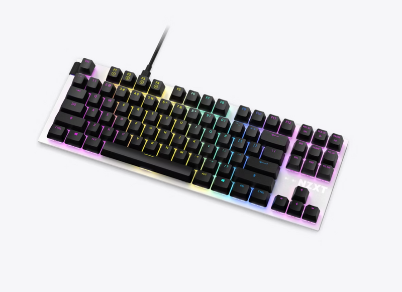 NZXT Function RGB Tenkeyless (TKL) Mechanical Keyboard - Hot-swappable Gateron Linear Red Switch
