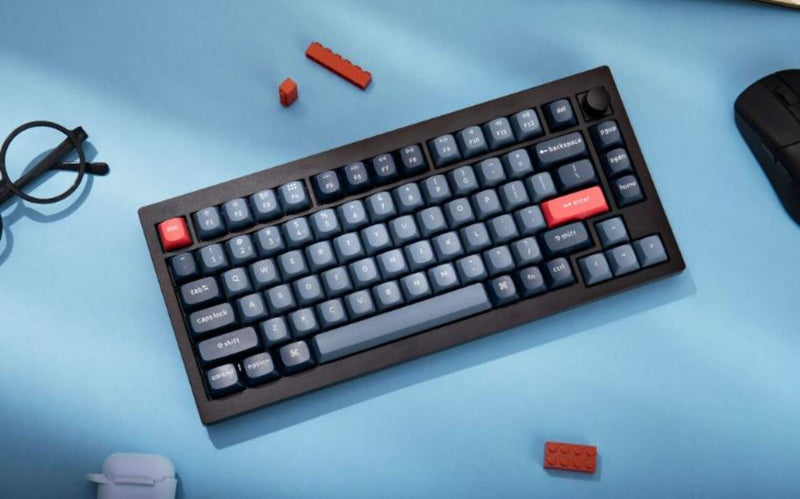Keychron V1 Max 完全组装旋钮定制机械键盘 - Gateron Jupiter 紅軸