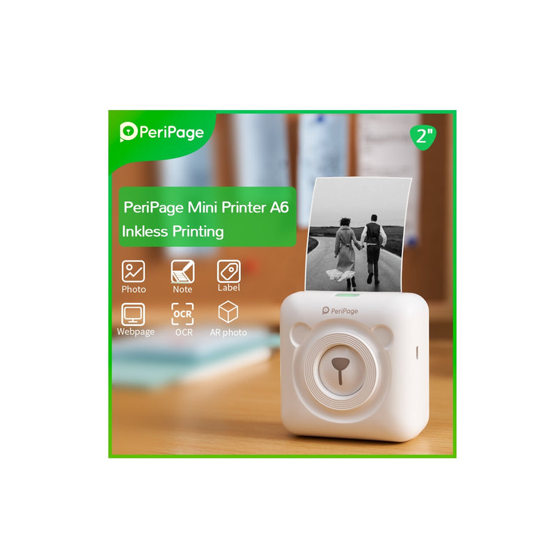 PeriPage A6 升級版高清304DPI迷你熱感打印機