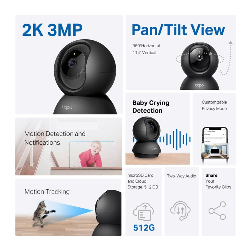 TP-Link Tapo C211 2K 旋轉式家居鏡頭