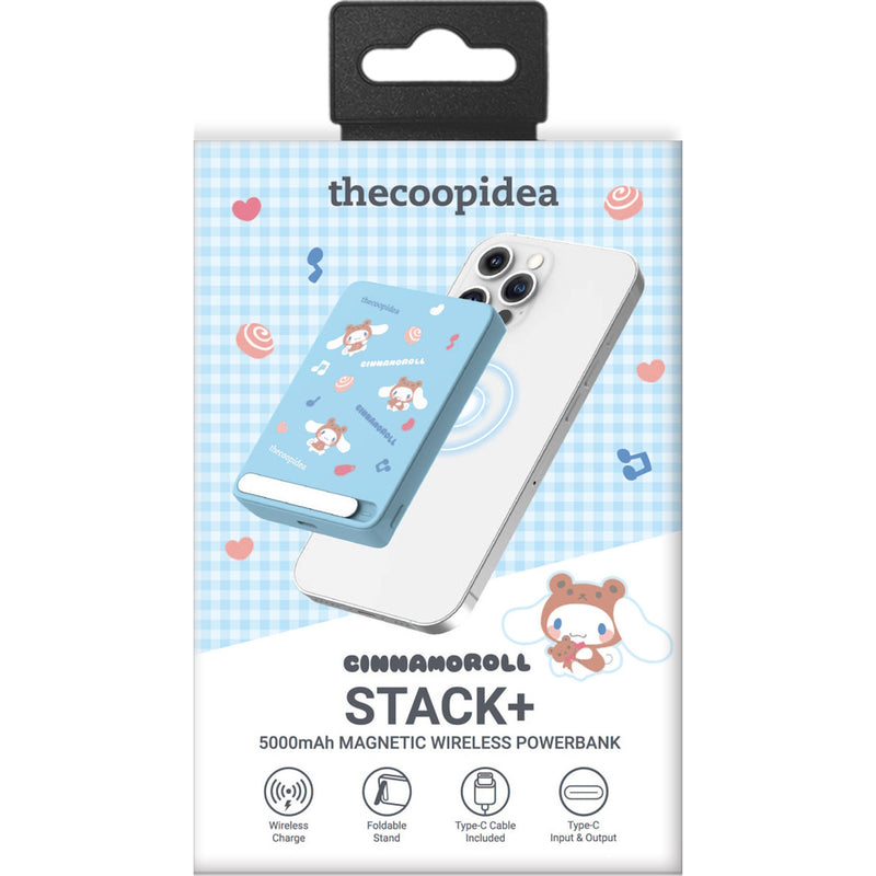 thecoopidea Cinnamoroll STACK+ 5000mAh Magnetic Powerbank