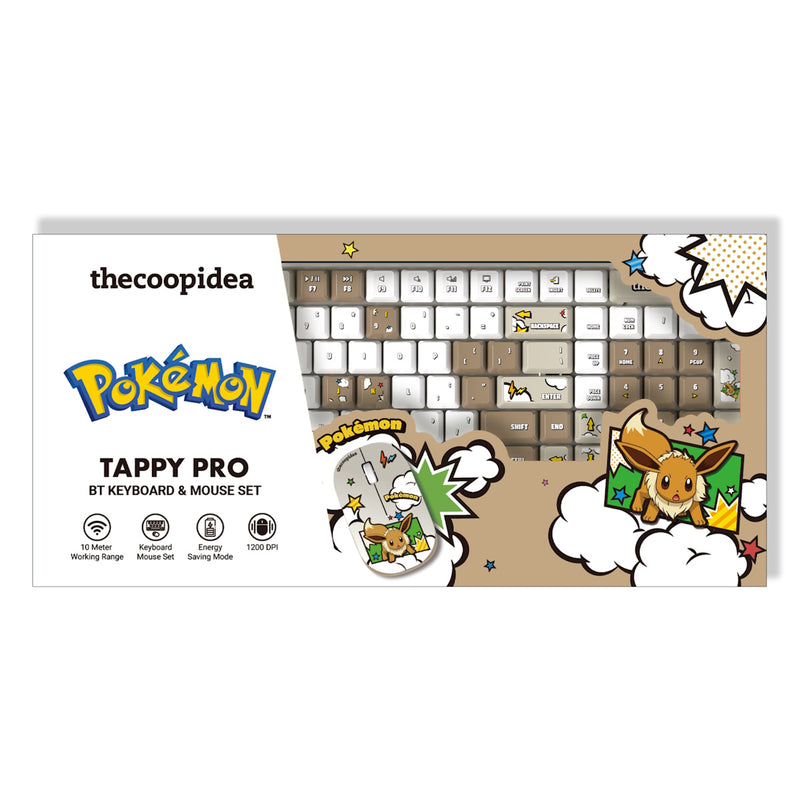 thecoopidea x Pokemon TAPPY Pro Bluetooth Keyboard & Mouse Set