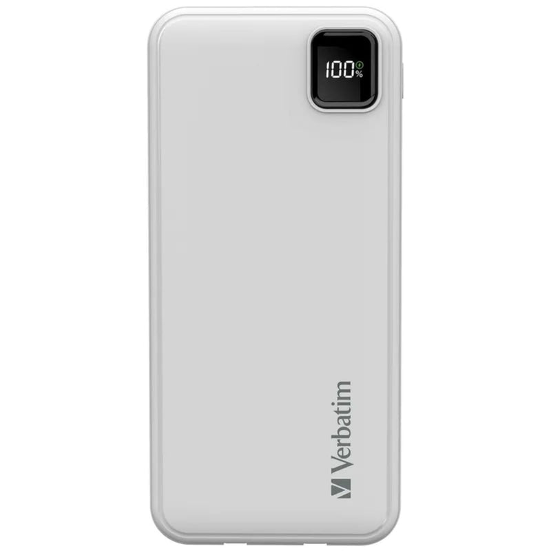 VERBATIM 10000mAh PD 3.0 和 QC 3.0 流動充電池連嵌入式充電線 移動電源