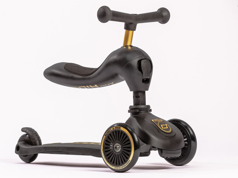 Scoot and Ride Highwaykick1 2合1平衡滑步車(1 yr+) 黑金 (3輪)
