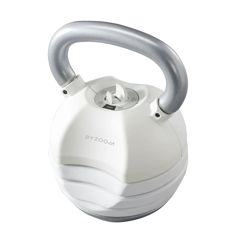 Byzoom Pure Series 40LB 可調式壺鈴 (白色) (1個)