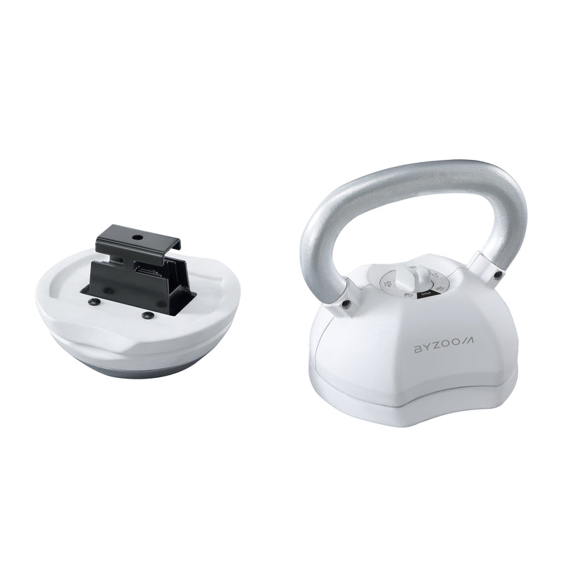Byzoom Pure Series 40LB 可調式壺鈴 (白色) (1個)
