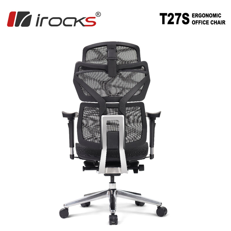 iRocks 艾芮克 T27S 雲岩網人體工學網椅 (摺疊腿托款)