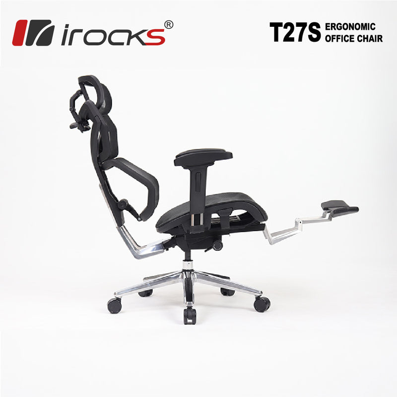 iRocks 艾芮克 T27S 雲岩網人體工學網椅 (摺疊腿托款)