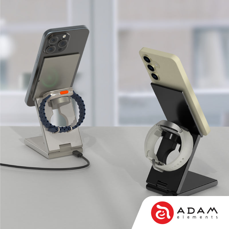 ADAM elements Magnetic 3-in-1 Foldable Travel Charging Station