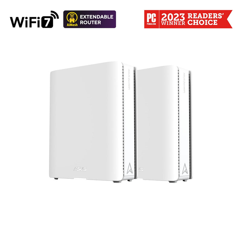ASUS ZenWiFi BQ16 BE25000 Quad Band WiFi 7 Mesh Router (Dual Pack)