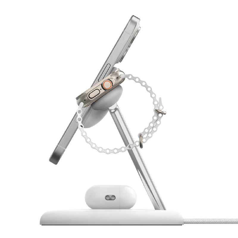 BELKIN BoostCharge Pro 3-in-1 Magnetic Wireless Charging Stand with Qi2 15W
