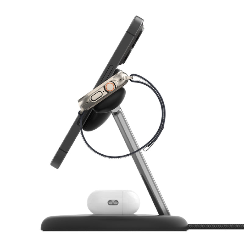 BELKIN BoostCharge Pro 3-in-1 Magnetic Wireless Charging Stand with Qi2 15W