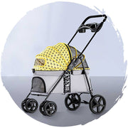 BELLO Fashionable Low Seat Breathable Four-Wheel Foldable Dog Stroller(Load Weight: 15kg)