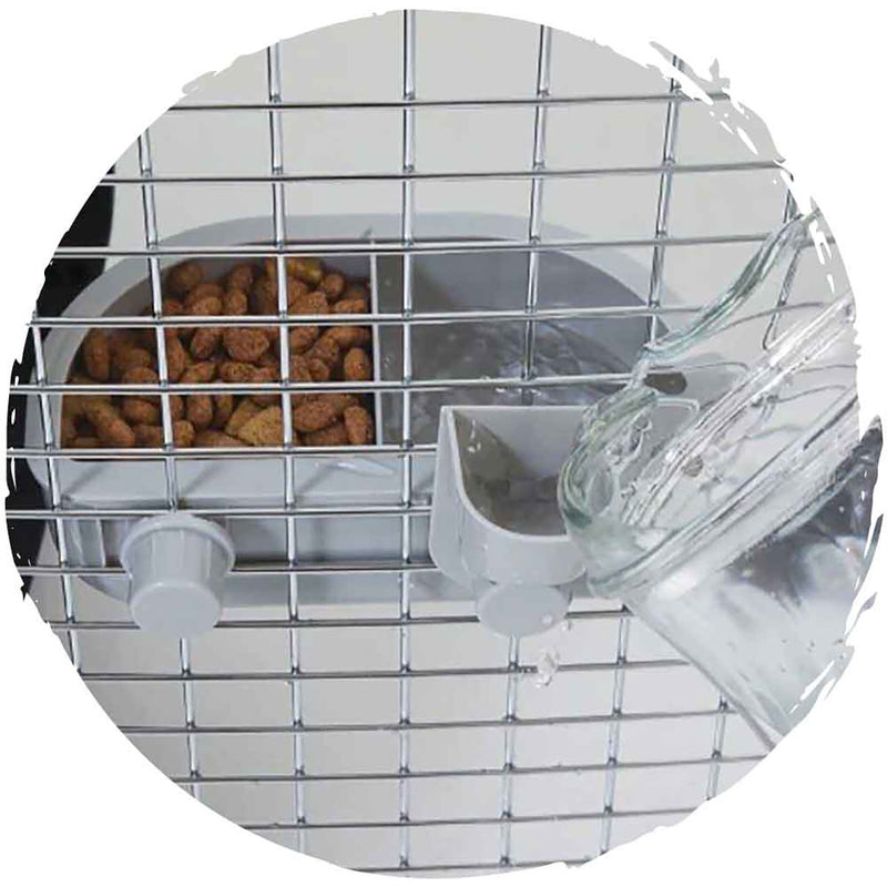 Petmate Pet Airplane Cage Divider Dual-purpose Eating Container (380ml)