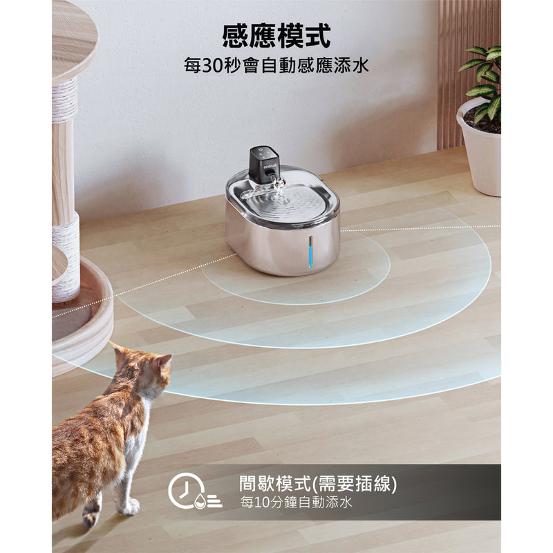 Oneisall 4L Water Fountain Wireless