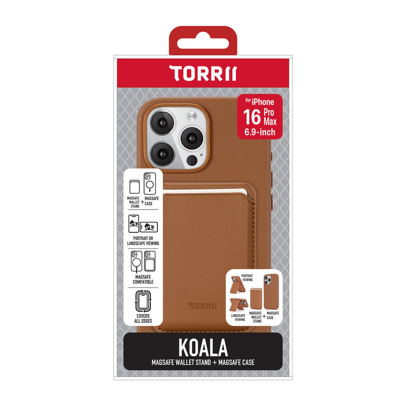 Torrii KOALA iPhone 16 Pro Max 磁吸口袋支架+皮套