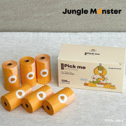 Jungle Monster Pick Me Poop Bag 120pcs (15pcs X 8 rolls)