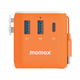 Momax 1-World+ 3-Port Travel Charger Built-In USB-C Cable 25W