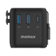 Momax 1-World+ 3-Port Travel Charger Built-In USB-C Cable 25W