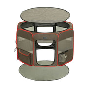 Petsfit Cat and Dog Portable Fence Foldable Pet Tent Delivery Room (Gray) Large Size