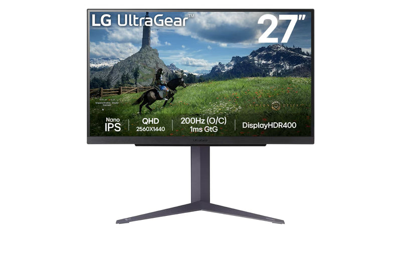 LG 樂金 UltraGear™ 27GS85Q-B 27" 200Hz QHD Nano IPS 電競顯示屏
