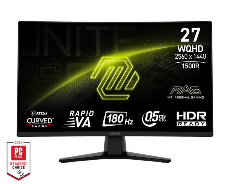 MSI 微星 MAG 274CQF 27" 2K 180Hz 曲面 電競顯示屏