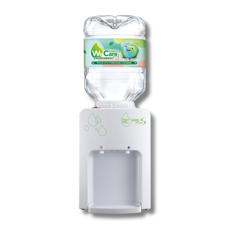 WATSONS WATER Wats-MiniS H&C Dispenser (White) +  8L x 8 cases (2 bt/case)