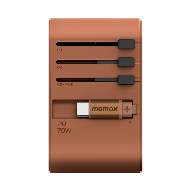 Momax 1-World+ 70W GaN 3-插口 旅行充電插座 充電器
