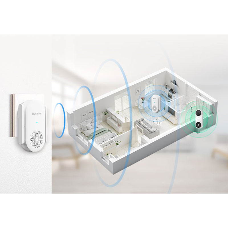 EZVIZ CP3 Full Wireless 2K Doorbell With Chime