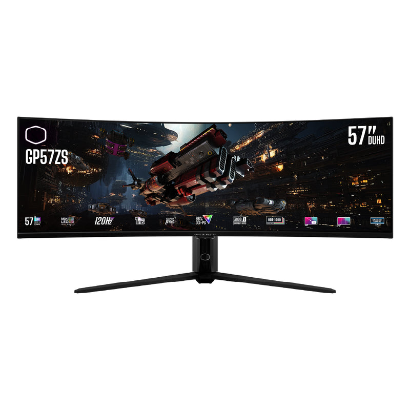 COOLER MASTER GP57ZS 57吋 DUHD 120Hz VA mini-LED 32:9 曲面電競顯示器
