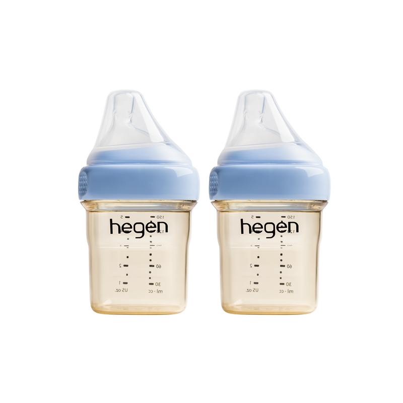 Hegen PCTO™ PPSU多功能寬口奶瓶 150ml / 5oz (2支裝) 藍色