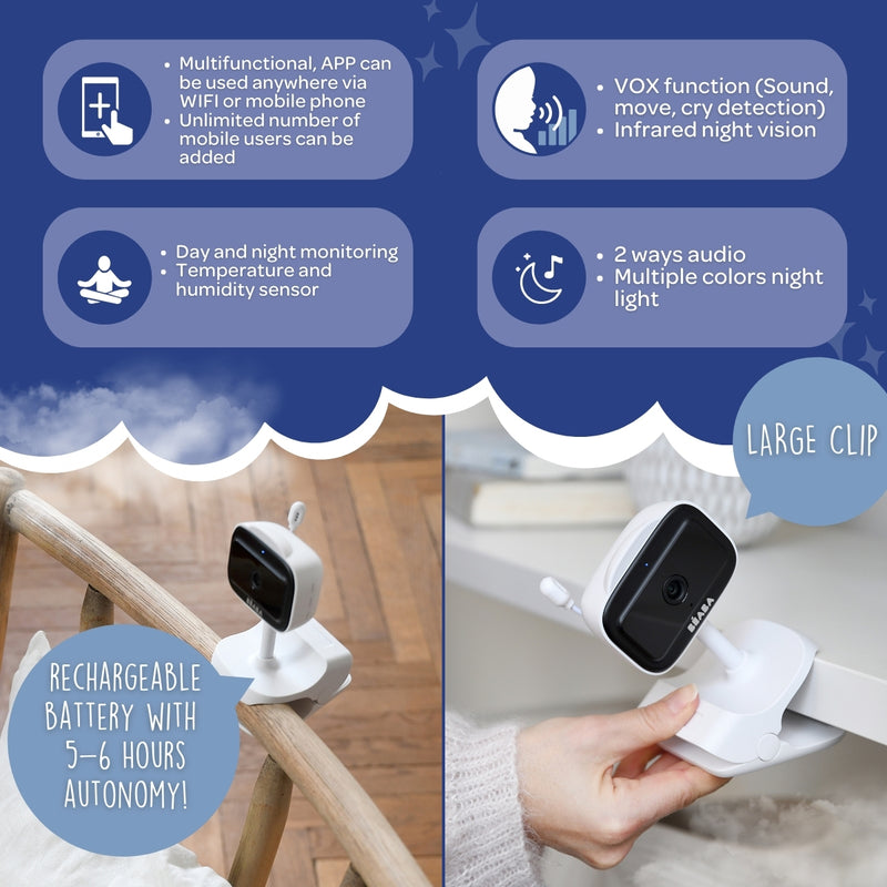 Beaba Zen Nomad Portable Full HD Baby Video Monitor USB-C