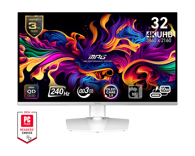 MSI 微星 MPG 321URXW QD-OLED 32" 4K 240Hz 電競顯示屏