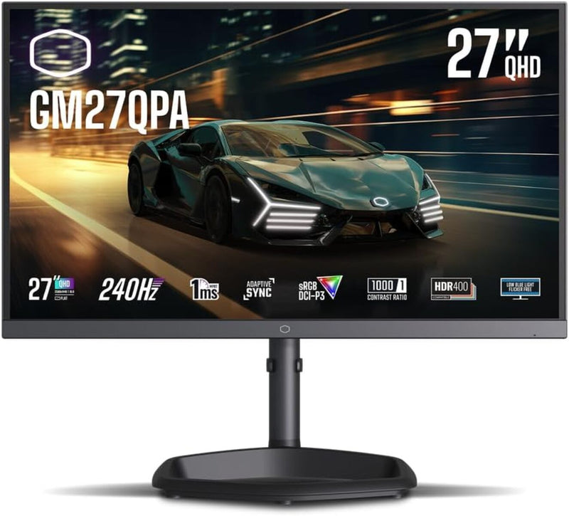 COOLER MASTER GM27-QPA  27吋 IPS QHD 240Hz HDR400 電競顯示器