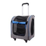 Ibiyaya New Liso Backpack Parallel Transport Pet Trolley - Slate Sapphire