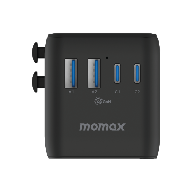 Momax 1-World2 70W 5-Port USB-C Dual AC Travel Adaptor UA22UK