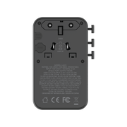 Momax 1-World2 100W 4-Port USB-C Dual AC Travel Adaptor UA23UK