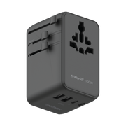 Momax 1-World2 100W 4-Port USB-C Dual AC Travel Adaptor UA23UK