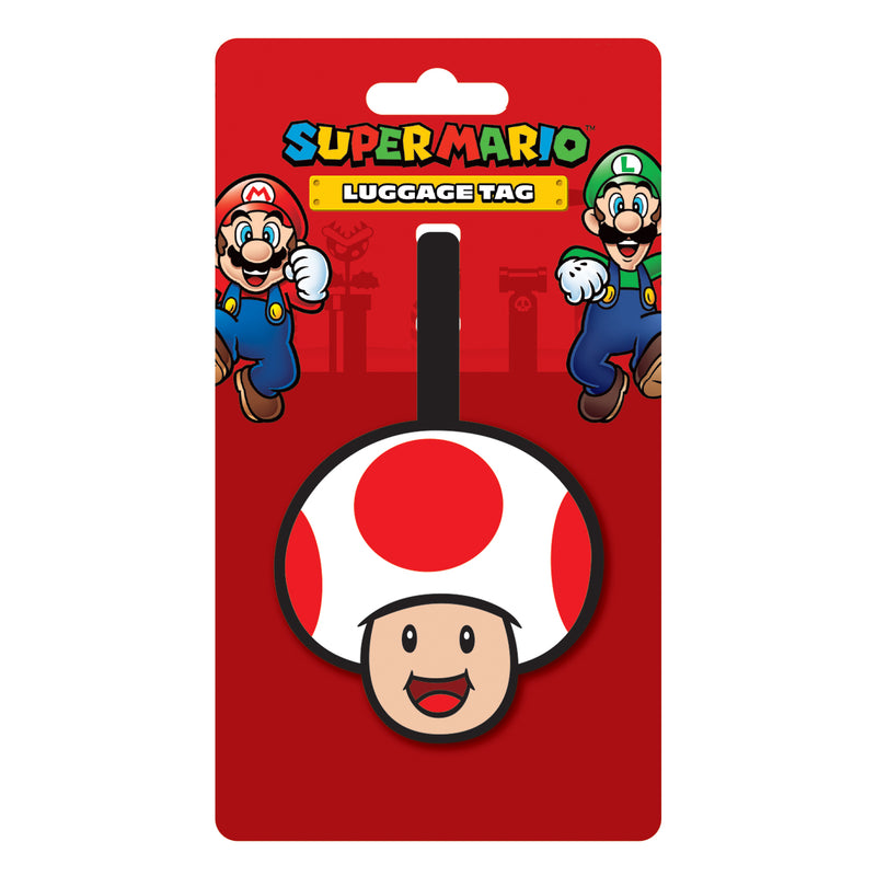 NINTENDO 任天堂 Mario 瑪利歐多功能行李吊牌 Toad 奇諾比奧