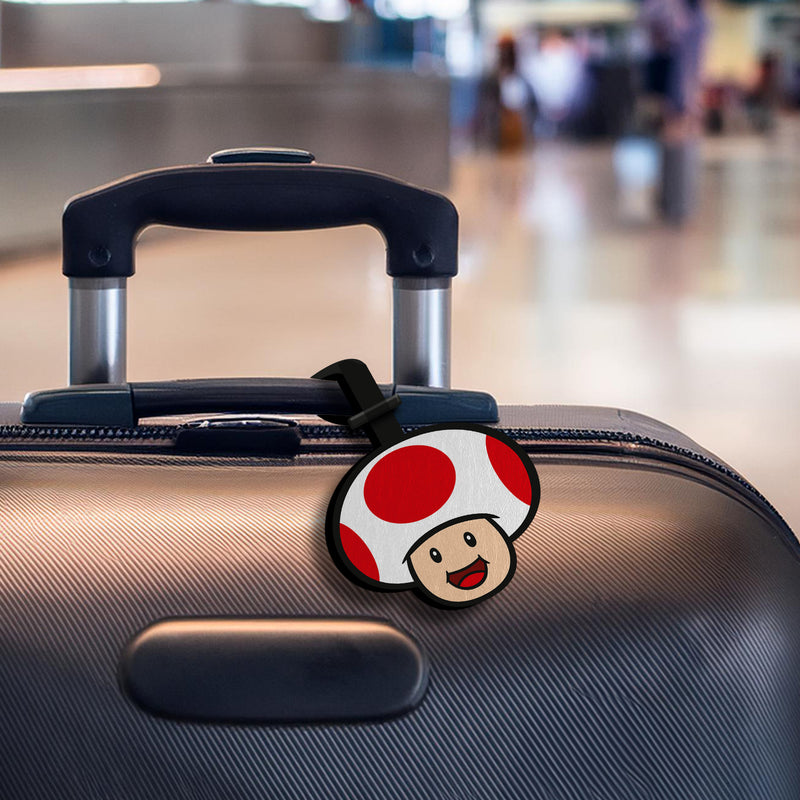 NINTENDO 任天堂 Mario 瑪利歐多功能行李吊牌 Toad 奇諾比奧