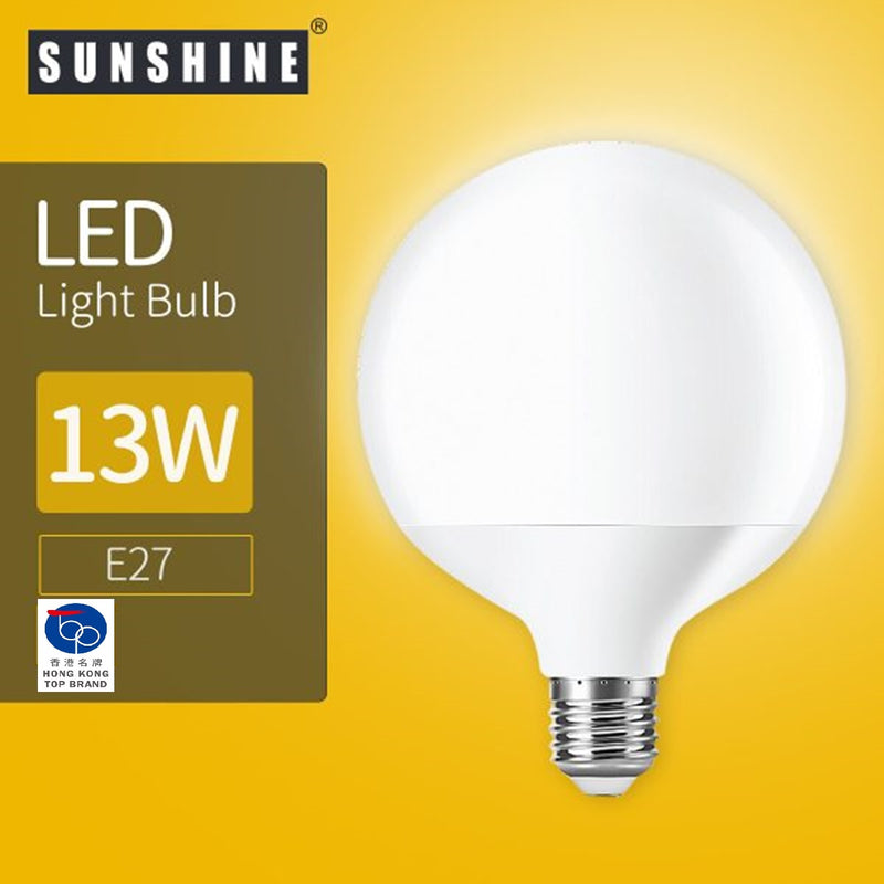 Sunshine LED 燈泡 G95大球型膽 - 13W E27大螺頭 3000K 黃光