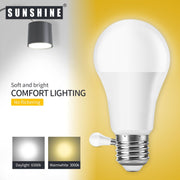 Sunshine LED 燈泡 A60球膽 - 9W E27大螺頭 6500K 白光
